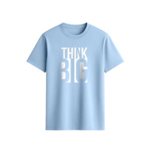 Think Big Classic Fit T-Shirt for Men – Combed Cotton Graphic Round Neck Regular Fit Tee