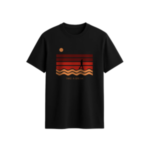 Take A Break Classic Fit T-Shirt for Men – Combed Cotton Graphic Round Neck Regular Fit Tee