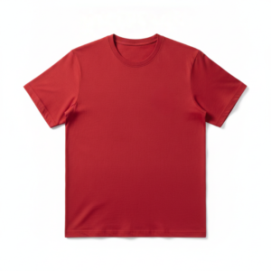 Classic Loom Oversized T-Shirt for Men | Cotton Round Neck Graphic Tee Red Color