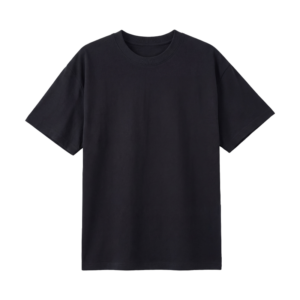 Classic Loom T-Shirt for Men | Cotton Round Neck Tee Black Color