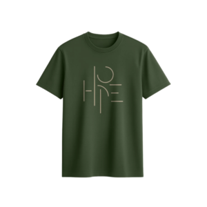 Hope Classic Fit T-Shirt for Men – Combed Cotton Regular Fit Crew Neck Graphic Tee | Olive Green